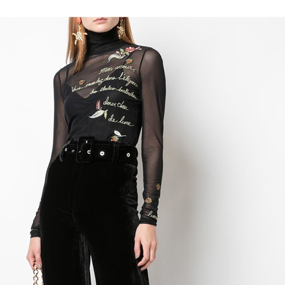 Cinq A Sept Paisley Lovestory Turtleneck XS